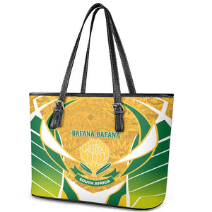 Support Bafana Bafana - South Africa Soccer Leather Tote Bag