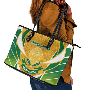 Support Bafana Bafana - South Africa Soccer Leather Tote Bag