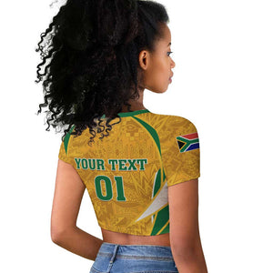 Support Bafana Bafana - South Africa Soccer Raglan Cropped T shirt