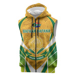 Support Bafana Bafana - South Africa Soccer Sleeveless Zip Hoodie - African Pride