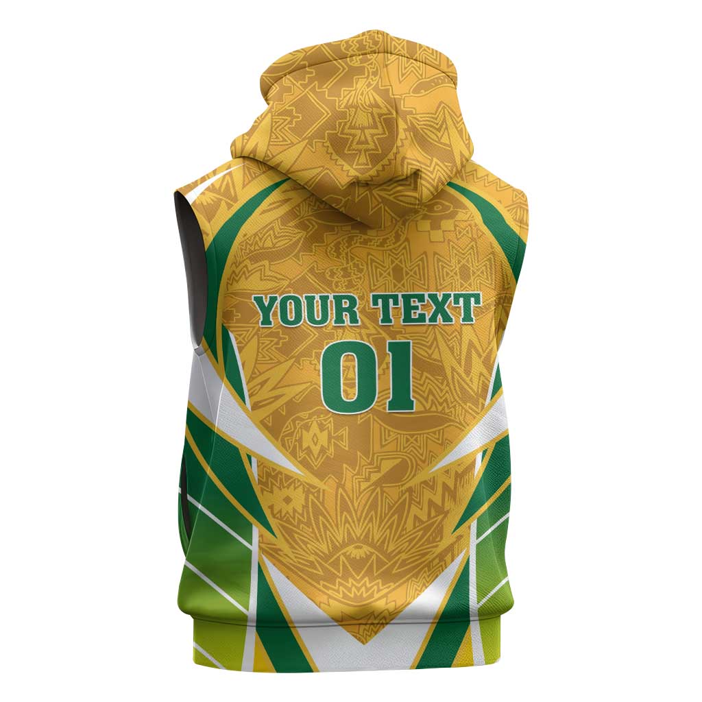 Support Bafana Bafana - South Africa Soccer Sleeveless Zip Hoodie - African Pride