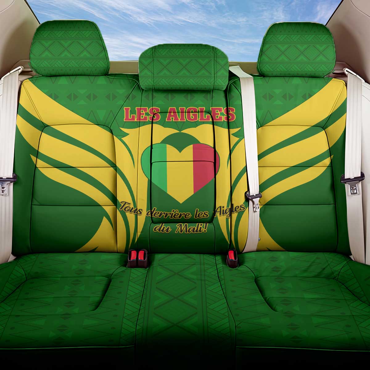 Support Les Aigles Du Mali - Mali Football Back Car Seat Cover