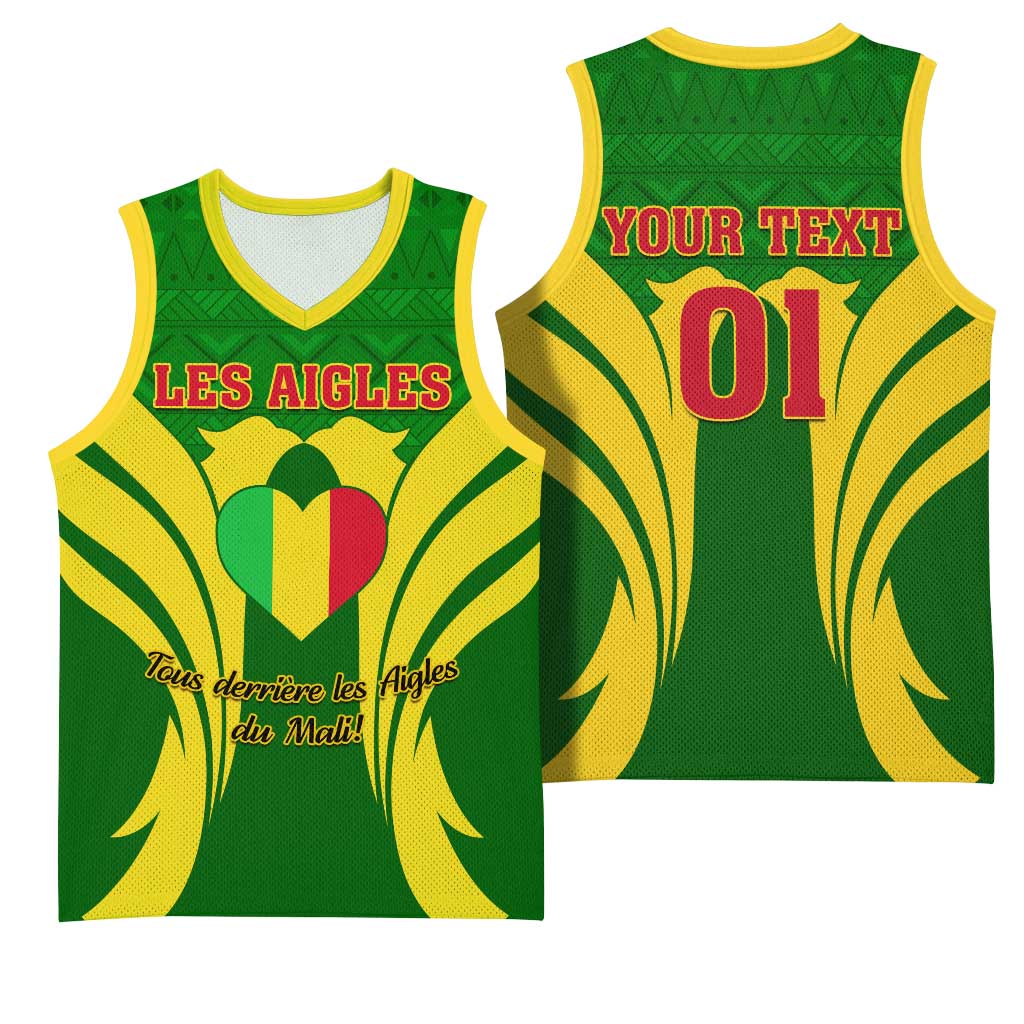 Support Les Aigles Du Mali - Mali Football Basketball Jersey LT01