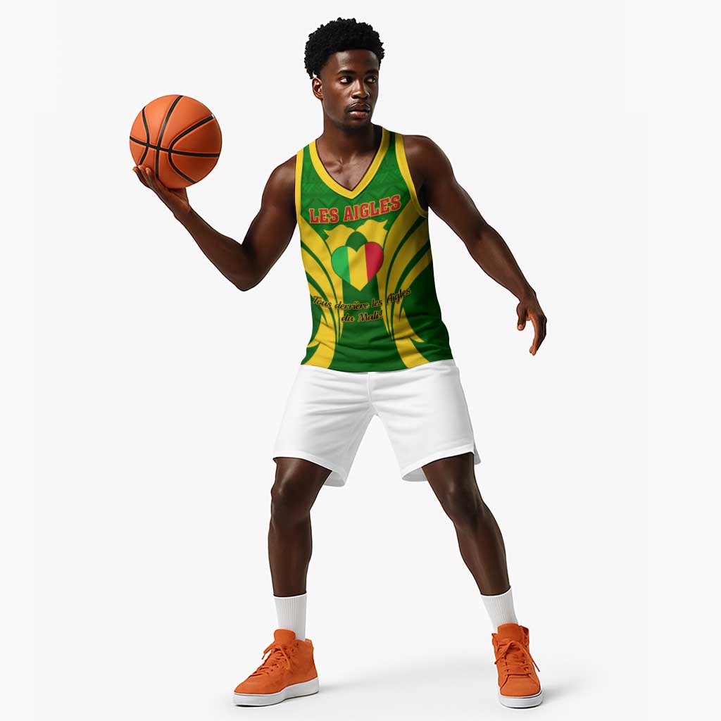 Support Les Aigles Du Mali - Mali Football Basketball Jersey LT01