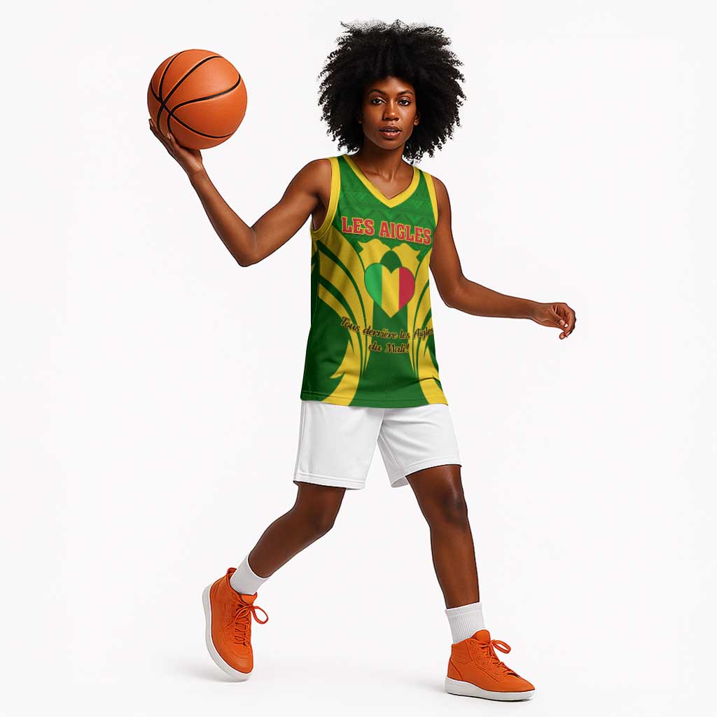 Support Les Aigles Du Mali - Mali Football Basketball Jersey LT01