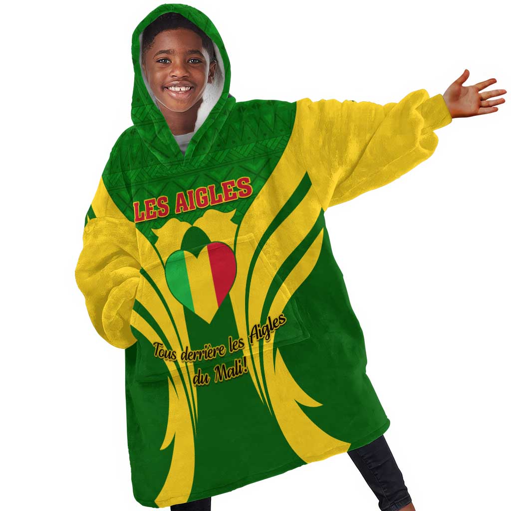 Support Les Aigles Du Mali - Mali Football KId Wearable Blanket Hoodie