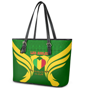 Support Les Aigles Du Mali - Mali Football Leather Tote Bag