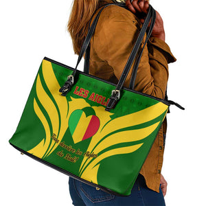 Support Les Aigles Du Mali - Mali Football Leather Tote Bag