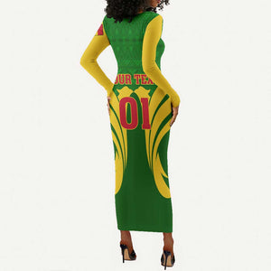 Support Les Aigles Du Mali - Mali Football Long Sleeve Bodycon Dress LT01