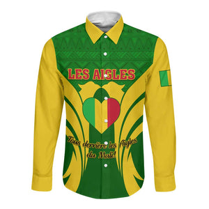 Support Les Aigles Du Mali - Mali Football Long Sleeve Button Shirt