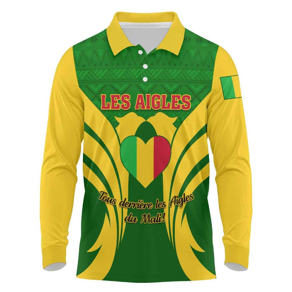 Support Les Aigles Du Mali - Mali Football Long Sleeve Polo Shirt