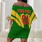 Support Les Aigles Du Mali - Mali Football Off Shoulder Short Dress LT01