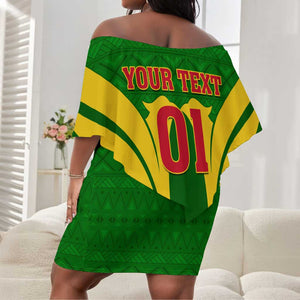 Support Les Aigles Du Mali - Mali Football Off Shoulder Short Dress LT01