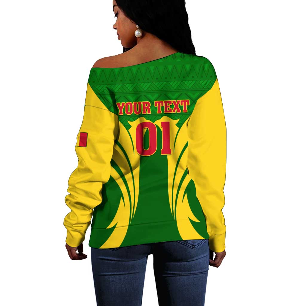 Support Les Aigles Du Mali - Mali Football Off Shoulder Sweater