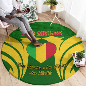 Support Les Aigles Du Mali - Mali Football Round Carpet