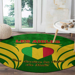 Support Les Aigles Du Mali - Mali Football Round Carpet