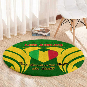 Support Les Aigles Du Mali - Mali Football Round Carpet