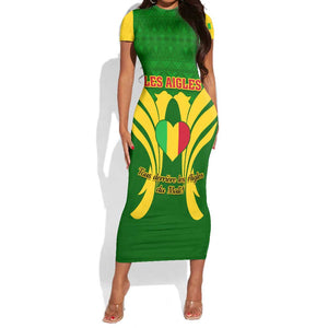 Support Les Aigles Du Mali - Mali Football Short Sleeve Bodycon Dress