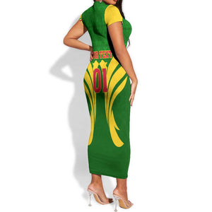 Support Les Aigles Du Mali - Mali Football Short Sleeve Bodycon Dress