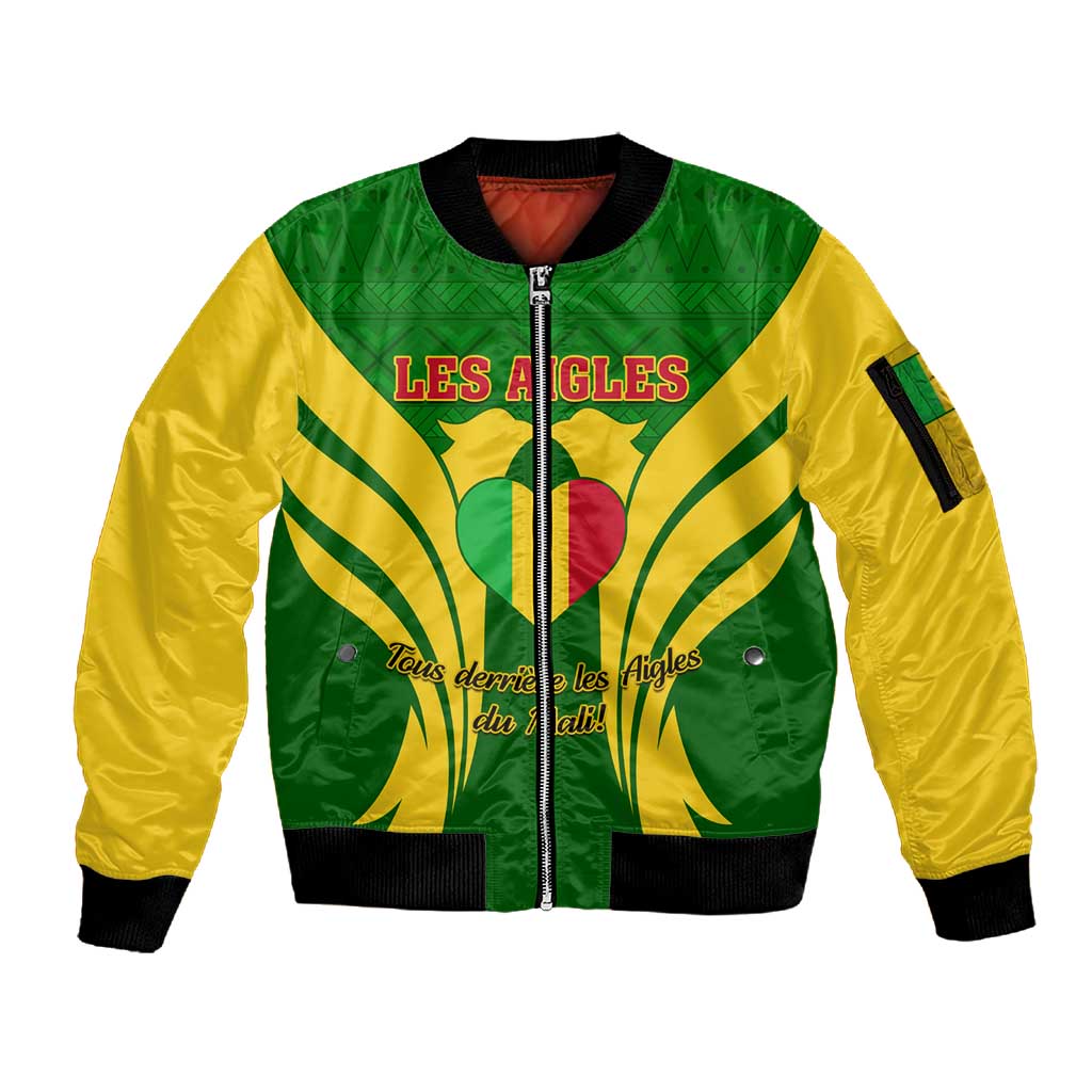 Support Les Aigles Du Mali - Mali Football Sleeve Zip Bomber Jacket