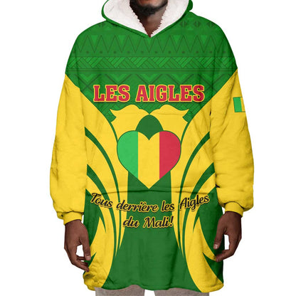 Support Les Aigles Du Mali - Mali Football Wearable Blanket Hoodie