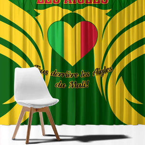 Support Les Aigles Du Mali - Mali Football Window Curtain