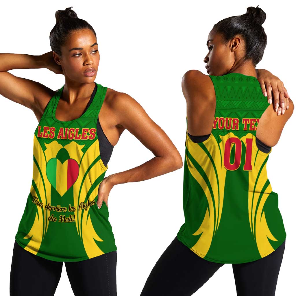 Support Les Aigles Du Mali - Mali Football Women Racerback Tank