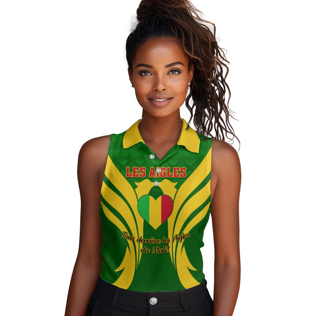 Support Les Aigles Du Mali - Mali Football Women Sleeveless Polo Shirt