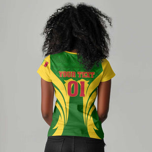 Support Les Aigles Du Mali - Mali Football Women V-Neck T-Shirt