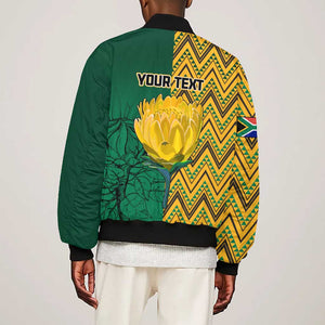 Personalized South Africa Bomber Jacket with Springbok and Proteas African Pattern