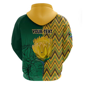 Personalized South Africa Hoodie with Springbok and Proteas African Pattern