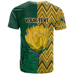 Personalized South Africa T shirt with Springbok and Proteas African Pattern