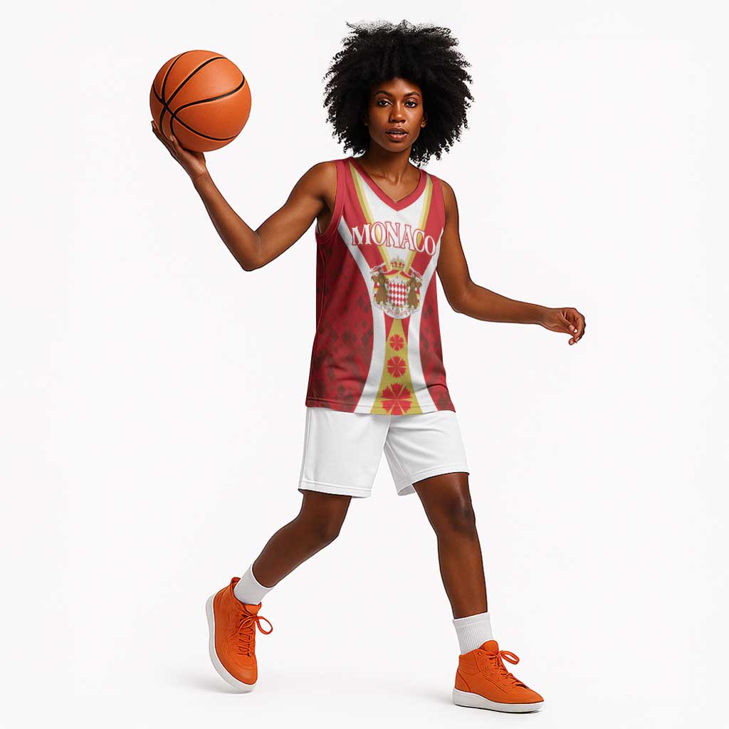 Personalized Monaco Basketball Jersey Deo Juvante Sporty Style LT01