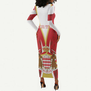 Personalized Monaco Long Sleeve Bodycon Dress Deo Juvante Sporty Style