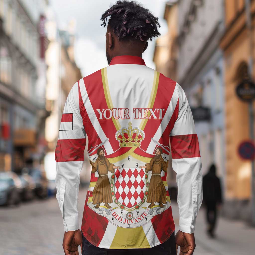 Personalized Monaco Long Sleeve Button Shirt Deo Juvante Sporty Style