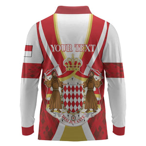 Personalized Monaco Long Sleeve Polo Shirt Deo Juvante Sporty Style