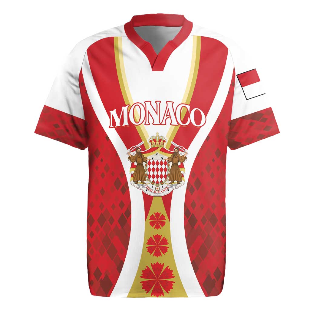 Personalized Monaco Rugby Jersey Deo Juvante Sporty Style