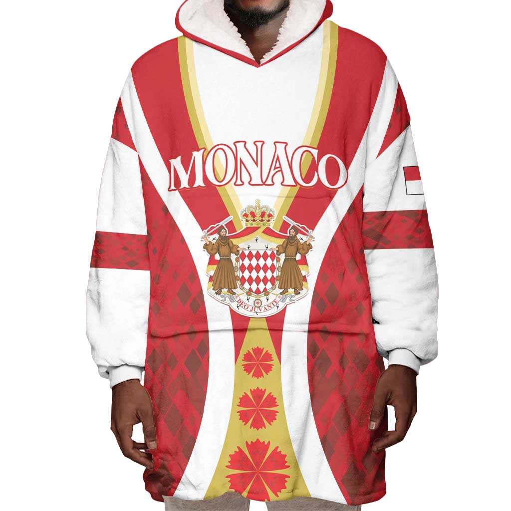 Personalized Monaco Wearable Blanket Hoodie Deo Juvante Sporty Style