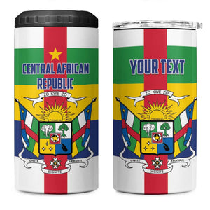 Personalized Central African Republic 4 in 1 Can Cooler Tumbler African Zo Kwe Zo