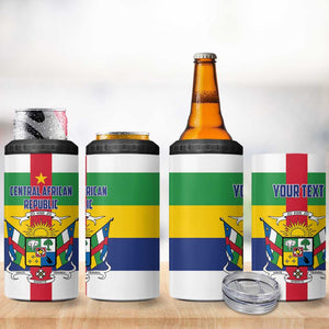 Personalized Central African Republic 4 in 1 Can Cooler Tumbler African Zo Kwe Zo