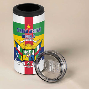 Personalized Central African Republic 4 in 1 Can Cooler Tumbler African Zo Kwe Zo