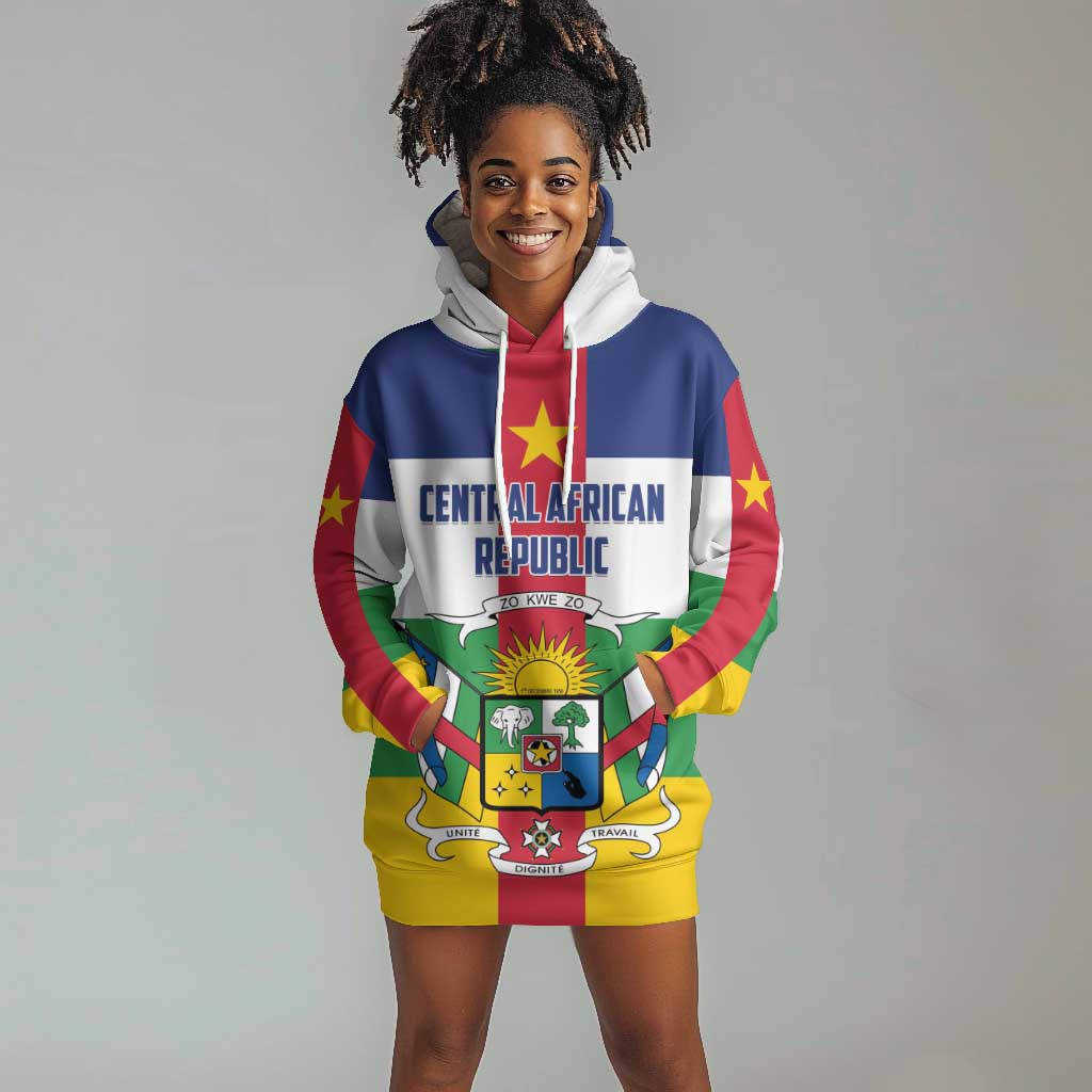 Personalized Central African Republic Hoodie Dress African Zo Kwe Zo