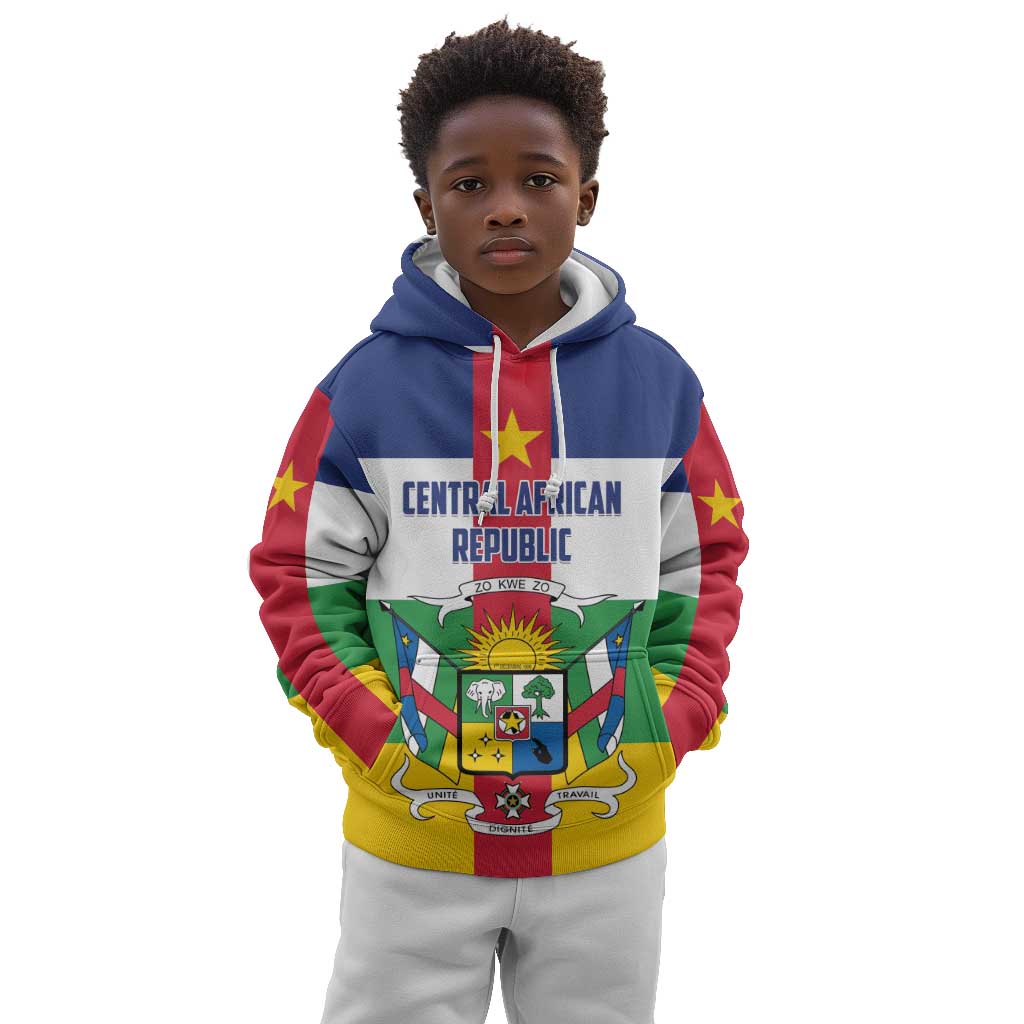 Personalized Central African Republic Kid Hoodie African Zo Kwe Zo