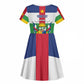 Personalized Central African Republic Kid Short Sleeve Dress African Zo Kwe Zo