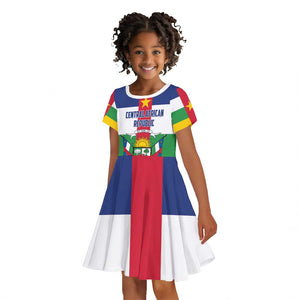 Personalized Central African Republic Kid Short Sleeve Dress African Zo Kwe Zo