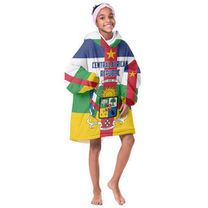 Personalized Central African Republic KId Wearable Blanket Hoodie African Zo Kwe Zo