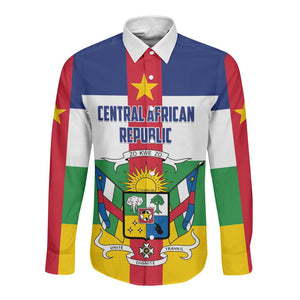 Personalized Central African Republic Long Sleeve Button Shirt African Zo Kwe Zo