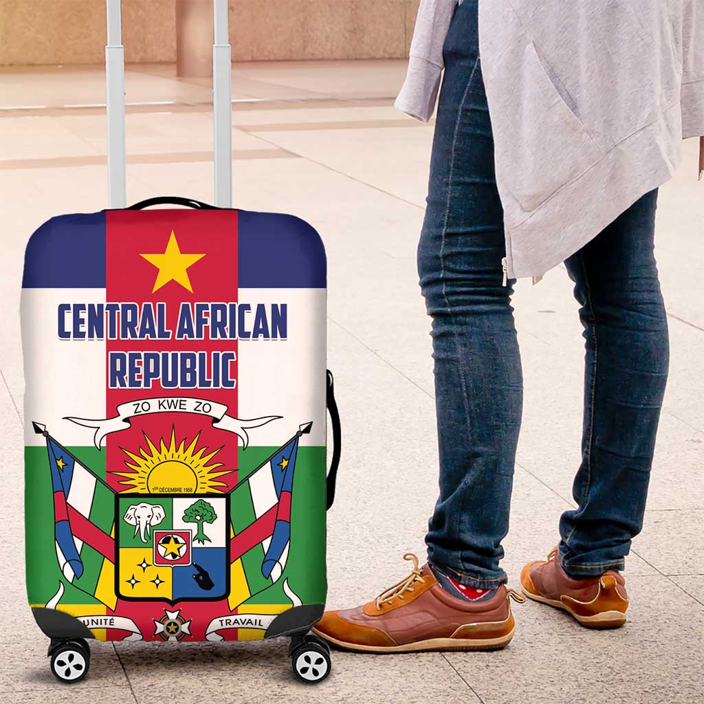 Central African Republic Luggage Cover African Zo Kwe Zo