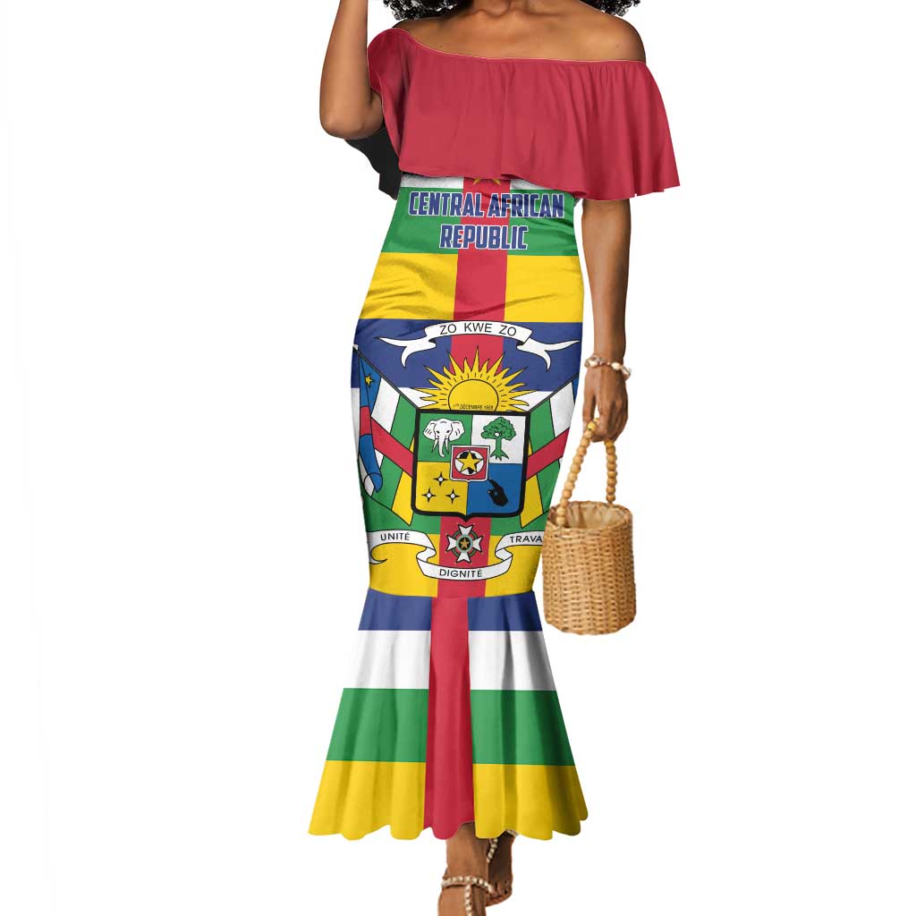 Personalized Central African Republic Mermaid Dress African Zo Kwe Zo