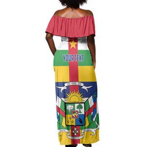 Personalized Central African Republic Off Shoulder Maxi Dress African Zo Kwe Zo